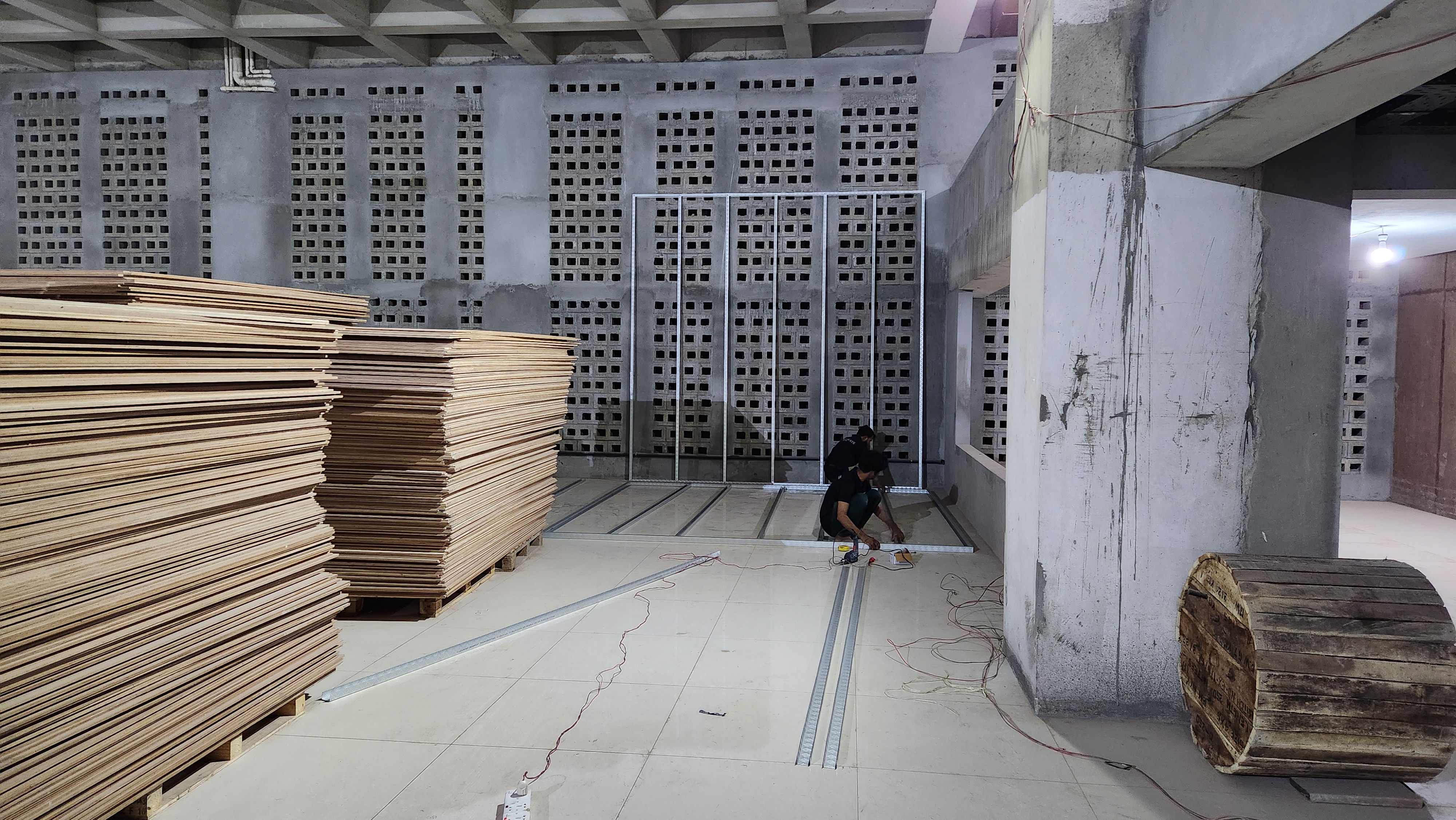 Ekhon TV studio construction work
